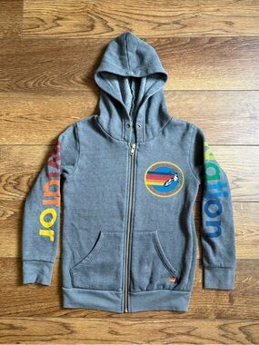 Aviator Nation Kids Dark Gray Hoodie Size 8